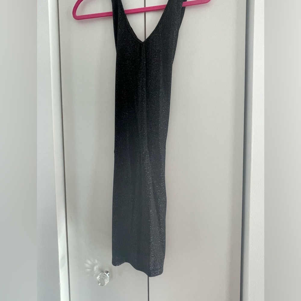 Black glitter dress